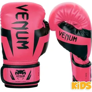 Venum ELITE BOXING GLOVES KIDS - EXCLUSIVE FLUO Detské boxerské rukavice, ružová, veľkosť M