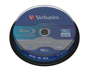 Verbatim BD-R 50 GB Dual Layer 6×, 10 ks Cake-Box