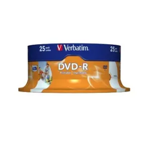 DVD-R Verbatim 4,7GB 16x Printable SPINDL