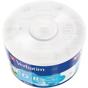 VERBATIM CD-R 700MB, 52×, printable, wrap 50 ks