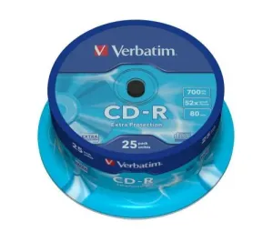 Verbatim CD-R DataLife Protection 80 m/700 MB 52× balenie 25 ks Cake-Box