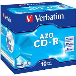 Verbatim CD-R DataLifePlus Crystal AZO 80 m/700 MB 52× balenie 10 ks v krabičke