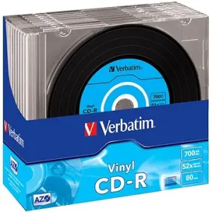 Verbatim CD-R MusicLifePlus Vinyl 48x, 10ks v SLIM krabičke