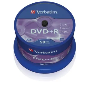 VERBATIM DVD+R(50-Pack)Spindle/General Retail/16x/4.7GB