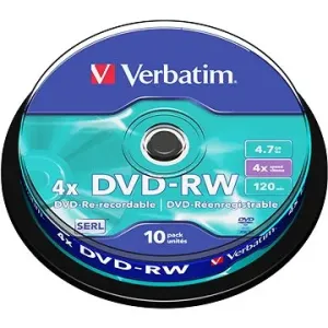 Verbatim DVD-RW 4x, 10ks vakebox