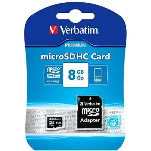 Verbatim MicroSDHC 8 GB Class 10 + SD adaptér #7582799
