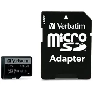 Verbatim MicroSDXC 128 GB Pro + SD adaptér #6759200