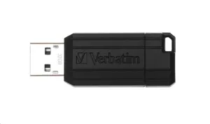 Verbatim USB flash disk, USB 2.0, 32GB, PinStripe, Store N Go, černý, 49064, USB A, s výsuvným konektorem