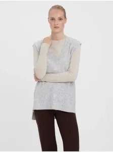 Light grey brindle sweater vest with mixed wool VERO MODA Plaza - Ladies