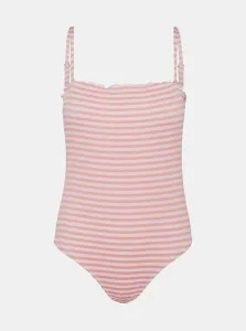 White-pink striped one-piece swimwear VERO MODA Emily - Women