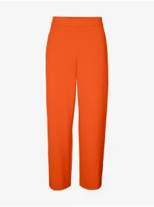 Orange Women's Wide Pants VERO MODA Press Cookie - Women #4998233