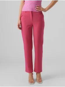 Tmavo ružové dámske nohavice VERO MODA Zelda #5281699