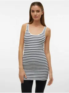 Blue and White Women's Striped Basic Tank Top Vero Moda Maxi - Women #9488151