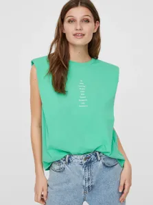 Light green T-shirt with inscription VERO MODA Hollie - Women #596239