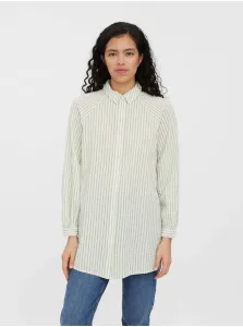 Green-white striped oversize shirt VERO MODA Juno - Women #706346