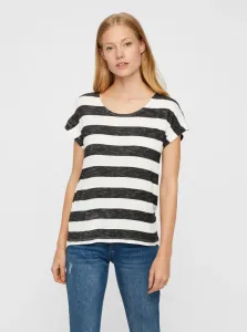Black & White Striped T-Shirt VERO MODA Wide Stripe - Women #583917