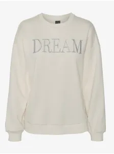 Women's cream sweatshirt Vero Moda Irola - Women #9488405