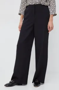 Nohavice Vero Moda dámske, čierna farba, široké, vysoký pás #267655