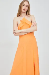 Šaty Vero Moda oranžová farba, maxi, áčkový strih #233836