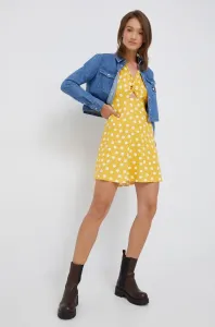 Šaty Vero Moda žltá farba, mini, áčkový strih #6784471