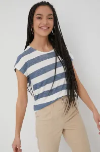 Modro-biele pruhované tričko VERO MODA Wide Stripe