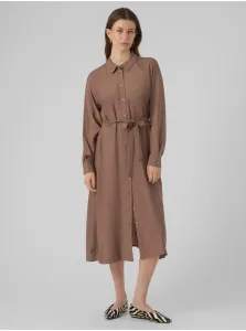Women's brown shirt dress VERO MODA Debby - Women #7780606