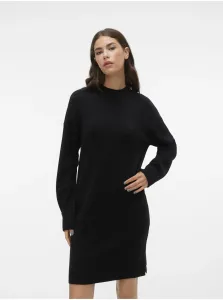 Black women's sweater dress VERO MODA Goldneedle - Women #7646598