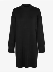 Čierne dámske svetrové šaty VERO MODA Goldneedle #7646594