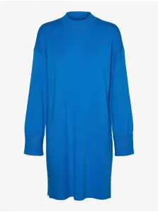 Blue women's sweater dress VERO MODA Goldneedle - Women #7646591
