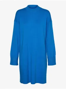 Modré dámske svetrové šaty VERO MODA Goldneedle #7646590