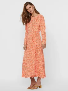 AWARE by VERO MODA Orange patterned maxi-dresses VERO MODA Hanna - Women #671859