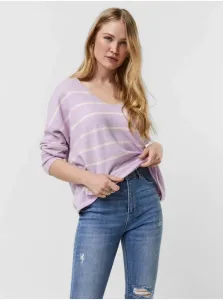 Light purple striped sweater VERO MODA Doffy - Women #721586