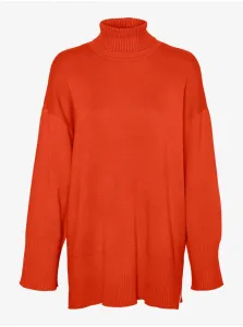 Orange women's sweater VERO MODA Goldneedle - Women #7646654