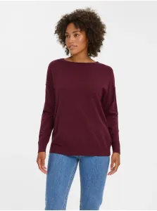 Burgundy light basic sweater VERO MODA Karis - Women #642212