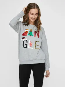 Grey sweatshirt with Christmas motif VERO MODA #3152319