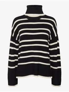 Black women's striped sweater VERO MODA Saba - Women #7646669