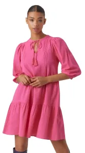 Vero Moda Dámske šaty VMPRETTY Regular Fit 10279712 Pink Yarrow S