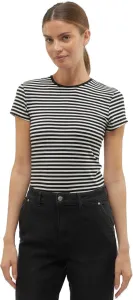 Vero Moda Dámske tričko VMINES Tight Fit 10300882 Black/Snow White XL