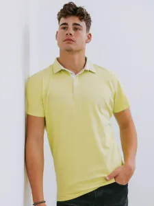 Pánske POLO tričko VSB VUGO v pastelovo-žltej farbe , Veľkosť S