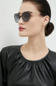 Slnečné okuliare Versace dámske, čierna farba #215550