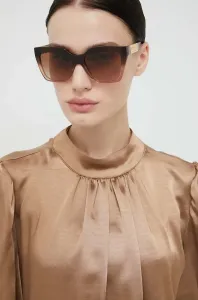 Slnečné okuliare Versace dámske, hnedá farba, 0VE4418