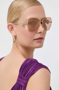Slnečné okuliare Versace dámske, zlatá farba #8661662