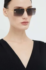 Slnečné okuliare Versace dámske, zlatá farba #1455040