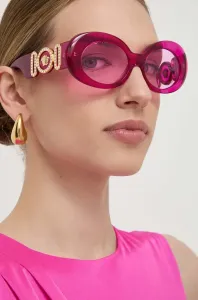 Slnečné okuliare Versace dámske, ružová farba, 0VE4426BU
