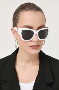 Slnečné okuliare Versace dámske, biela farba #8592577