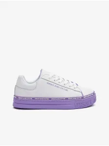 Purple and White Women's Leather Sneakers Versace Jeans Couture - Women