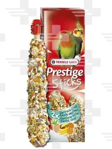 Maškrta Versele Laga Prestige tyčinky pre veľké papagáje s ovocím 2ks 140g