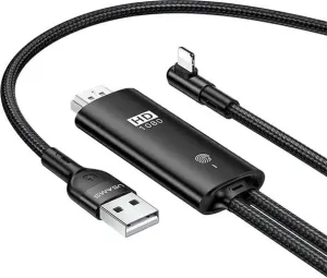 USAMS Cable HDMI - Lightning U53 2m black SJ442HD01 (US-SJ442)