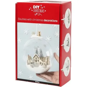 DIY vianočná guľa s dekoráciou (kreatívna sada)