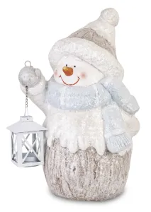 Vianočná dekorácia - Snehuliak s lampášom